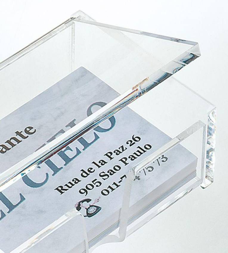 6 Porte de Carte de Visite en plexiglasse Dur Transparent